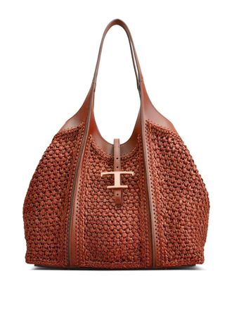 Tod's medium T Timeless tote bag - Brown