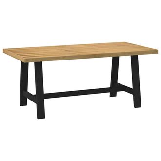 Berkfield Home Dining Table NOAIN A-Shaped Legs 180x90x75 cm Solid Wood Pine in Brown | Size: 180 x 90 x 75 cm