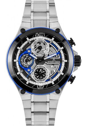 Jacques Lemans 1-2150D Mens Manchester Watch - Silver - One Size