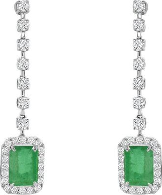 Sabrina Designs 14K 1.33 Ct. Tw. Diamond & Emerald Drop Earrings