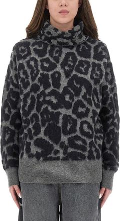 Stella McCartney Wool And Alpaca Leopard Sweater-Donna