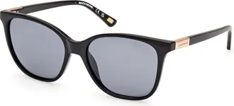 Skechers SE6361 Polarized 01D Womens Sunglasses Black Size 56