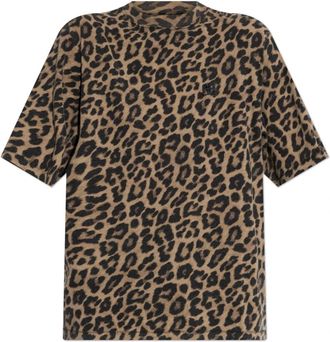Anine Bing Dier Effect T-shirt - Dames - T-shirts - Bruin - XS - Katoen - Tops