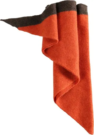 Margaret Howell colour-block scarf - women - Wool - One Size - Orange