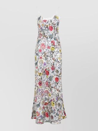 Roberto Cavalli florentine flowers lace floor length dress