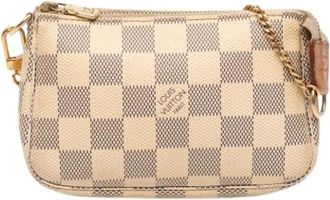 Louis Vuitton Pre-owned Fabric Clutch - Dames - Vintage Clutch - Wit - ONE Size - Vintage