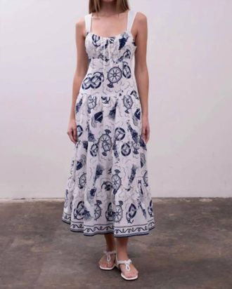Moon River Positano Midi Dress In White