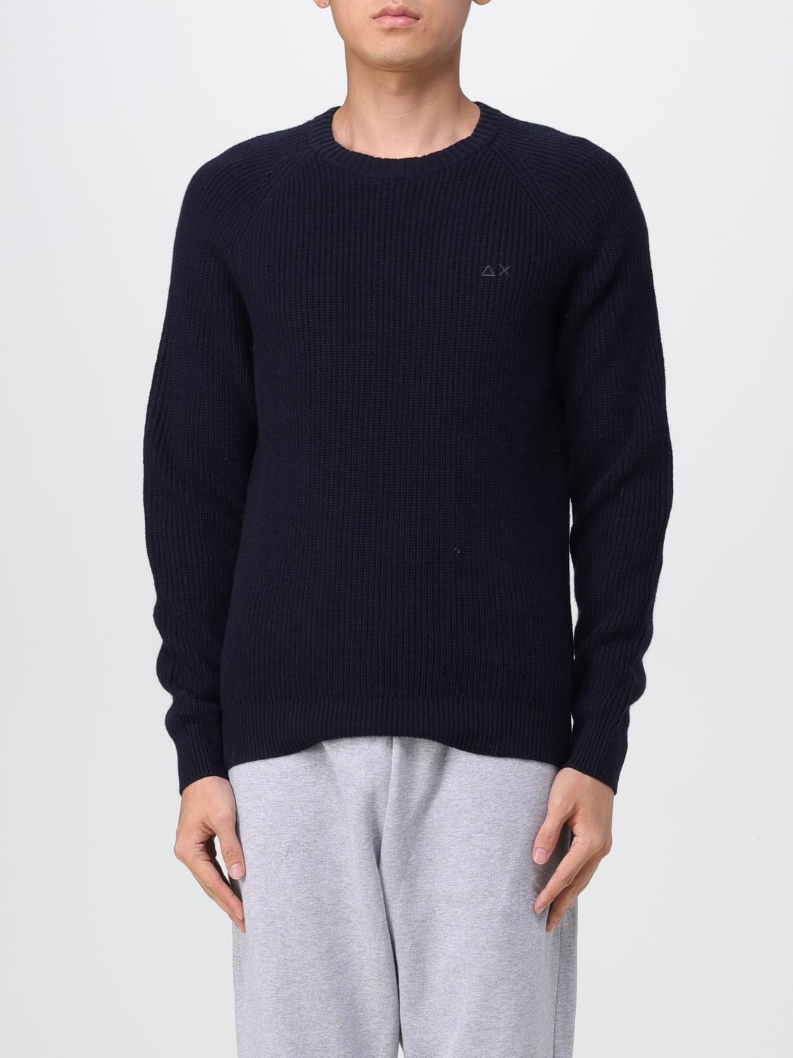 Felpa Basic Manica Lunga SUN68 - Blu Navy, Cotone, Taglia XL - Foto 5