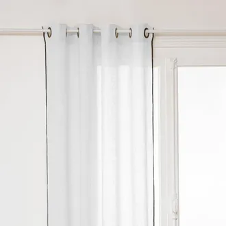 Atmosphera Atmosphera - Cortina Linah Lino - Blanco - 130x260 Cm Cr&eacute;ateur DInt&eacute;rieur