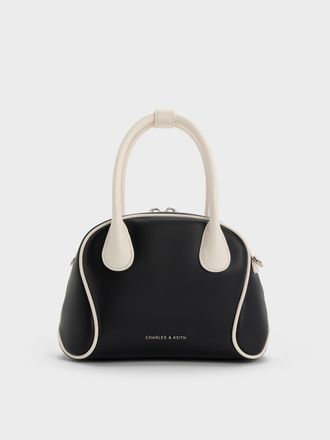 Charles & Keith Nelly Two-Tone Bowling Bag