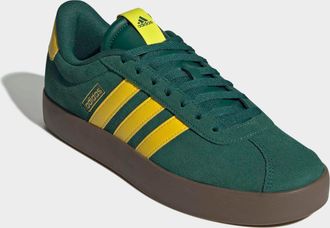 adidas Sneaker ADIDAS SPORTSWEAR VL COURT 3.0, Damen, Gr. 42,5, gelb (collegiate gr&uuml;n, gelb, gold metallic), Leder, Synthetik, Schuhe Sneaker, inspiriert vom
