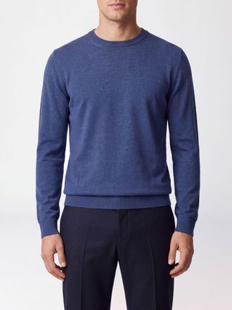 Zanone Cashmere Blend Crewneck Jumper with Ribbed Edges