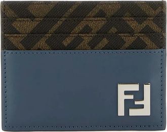 Fendi Portacarte con motivo FF - Blu