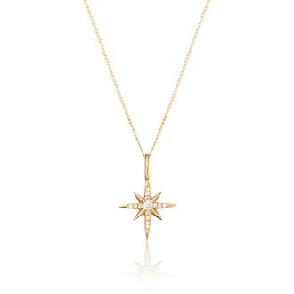 Lily & Roo Gold Diamond Style North Star Necklace