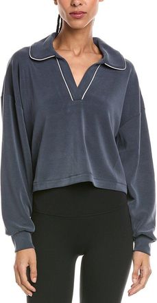 Sweaty Betty Sand Wash Crop Henley Sweatshirt