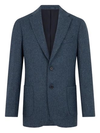Brooks Brothers Blazer met visgraatpatroon - Blauw