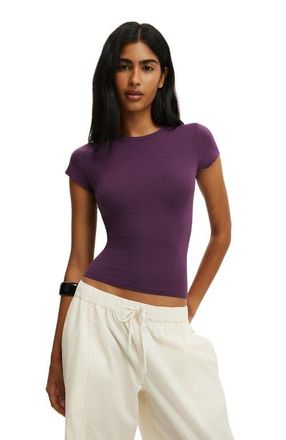 Cotton On Womens All Day Crew Tee in Plum Pulse at Nordstrom, Size Xx-Small