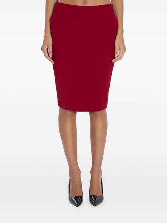 Saint Laurent straight-hem pencil skirt - Red