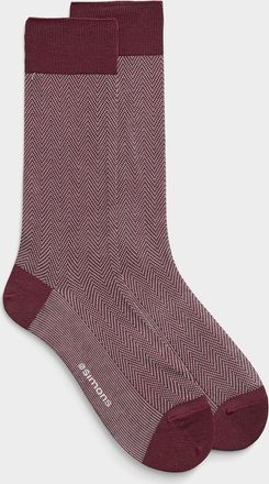 Le 31 Mens Stretch herringbone dress socks