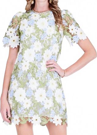 Jade Yoga Mini Shift Dress In Wildflower Lace
