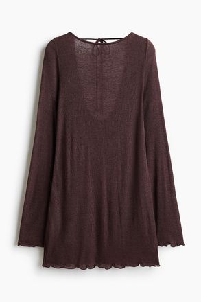 H&M Mini-Strandkleid - Dunkelbraun