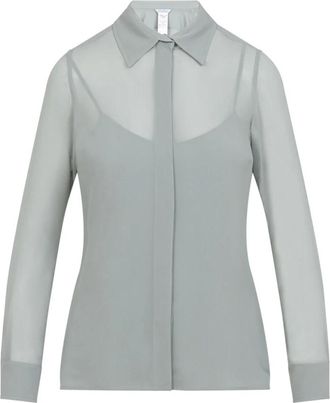 Max Mara Golfo Shirt - Dames - Overhemden - Groen - M - Overhemden