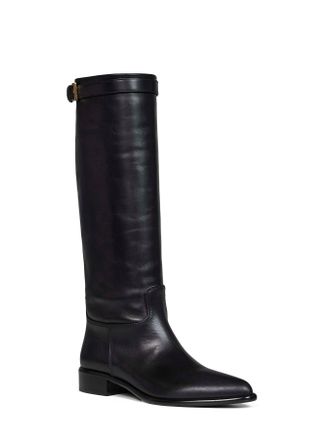 Prada Calf Leather Knee-High Boot - Black