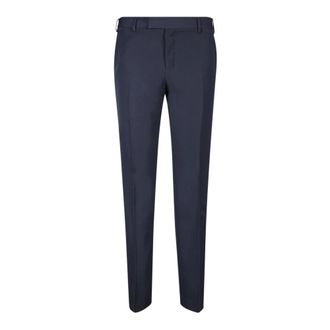 Pantaloni Torino Heren, Broeken, Blauw, Maat: M Wol
