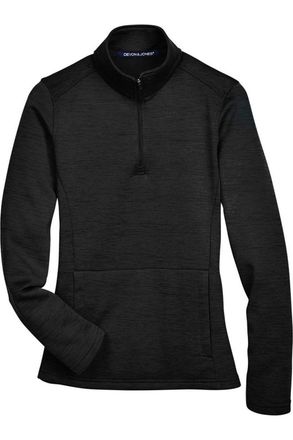 Devon & Jones Womens Newbury Mlange Fleece Quarter-Zip Pullover
