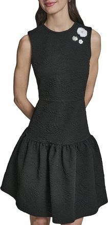 Karl Lagerfeld Karl Lagerfeld Solid Floret Stretch Dress