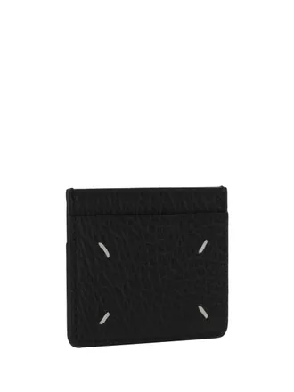 Maison Margiela Grained Calf Leather Card Case - Black