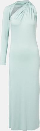 MUGLER Asymmetric jersey midi dress