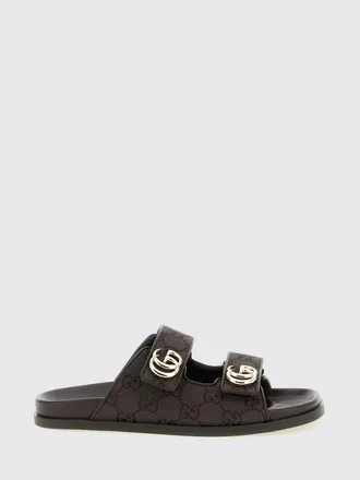 Gucci Sandalo Gucci in canvas con monogram GG jacquard