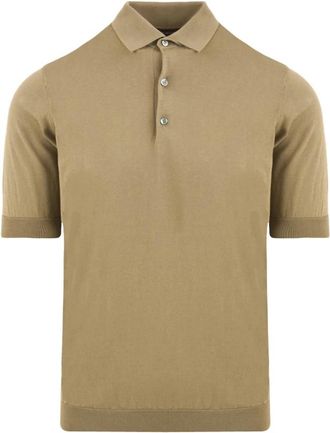 FILIPPO DE LAURENTIIS Katoenen Polo - Heren - Polos - Bruin - M - Katoen - Tops
