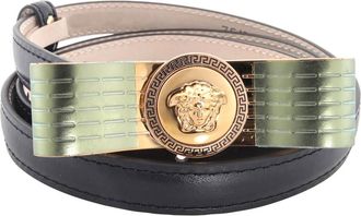 Versace Gianni Buckle Leather Belt, Size 90 cm