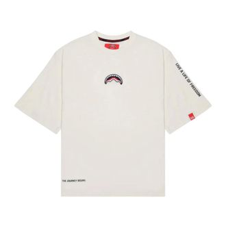 Sprayground T-Shirts, male, White, Size: XS Be A Shark Boxy T-Shirt