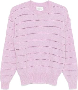 Isabel Marant Truien & Vesten, Dames, Roze, XS, Rondgebreide Truien