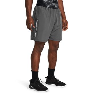 Under Armour Shorts UNDER ARMOUR UA TECH WOVEN WORDMARK SHORT, Herren, Gr. XXL, N-Gr, grau, Stoff, Obermaterial: 100% Polyester, unifarben, Hosen Shorts, f&uuml;r viels