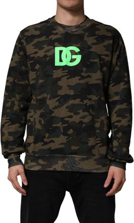 Dolce & Gabbana Multicolor Camouflage Men Sweatshirt Mens Sweater