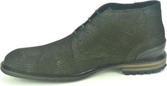 Floris Van Bommel Mat Zwart Print Bott. N. - Heren - Veterlaarzen - Zwart - 42 EU - Schoenen