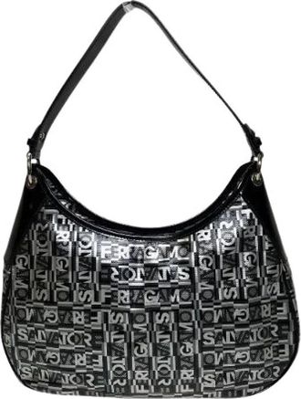 Ferragamo Pre-owned Shoulder Bags, female, Gray, Size: ONE SIZE Pre-owned PVC Leather Shoulder Bag