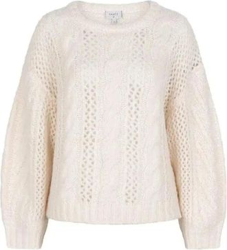 Dante6 Rondgebreide trui - Dames - Ronde hals truien - Beige - S - Wol - Truien & Vesten