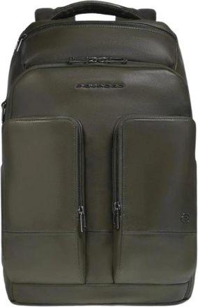 Piquadro Personaliseerbare Laptop Rugzak 15.6 - Heren - Rugzakken - Groen - ONE Size - Polyester - Tassen