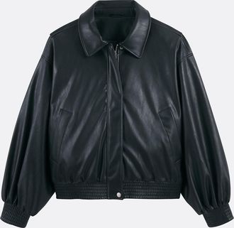 La Redoute Collections Kort jack van imitatieleer, ritssluiting, tussenseizoen