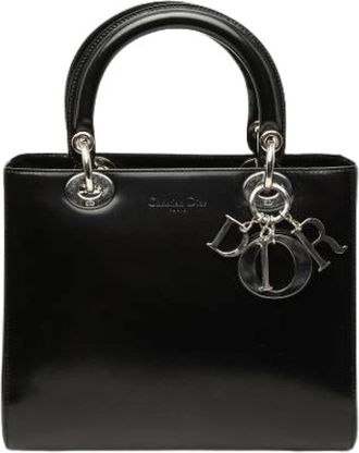 Dior Pre-owned Lady Satchel - Dames - Vintage Handtas - Zwart - ONE Size - Leer - Vintage