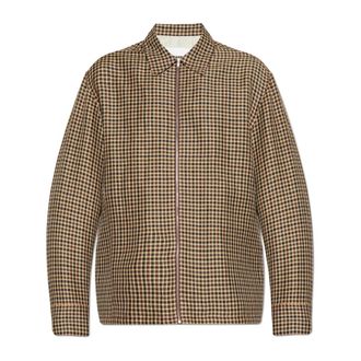 Jil Sander Heren, Jassen, Bruin, Maat: L Linnen