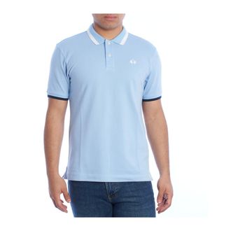 La Martina Heren, Tops, Blauw, Maat: L Katoen