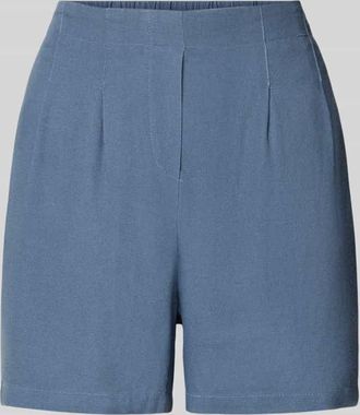 Vero Moda Regular Fit Shorts aus Viskose-Leinen-Mix Modell JESMILO in Rauchblau, Größe XL