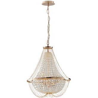 Fan Europe Fan Europe - Lampadario a sospensione vienna a quattro luci oro in metallo con cristalli