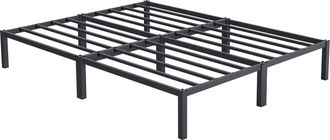 ML Design Ml-design Cama De Estructura Metalica 160x200 Cm Sobre Marco De Acero Inoxidable Con Somier Color Antracita Amplio Espacio De Almacenamiento Mueble Di